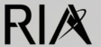 branding agency logo 'ria' in monochrome
